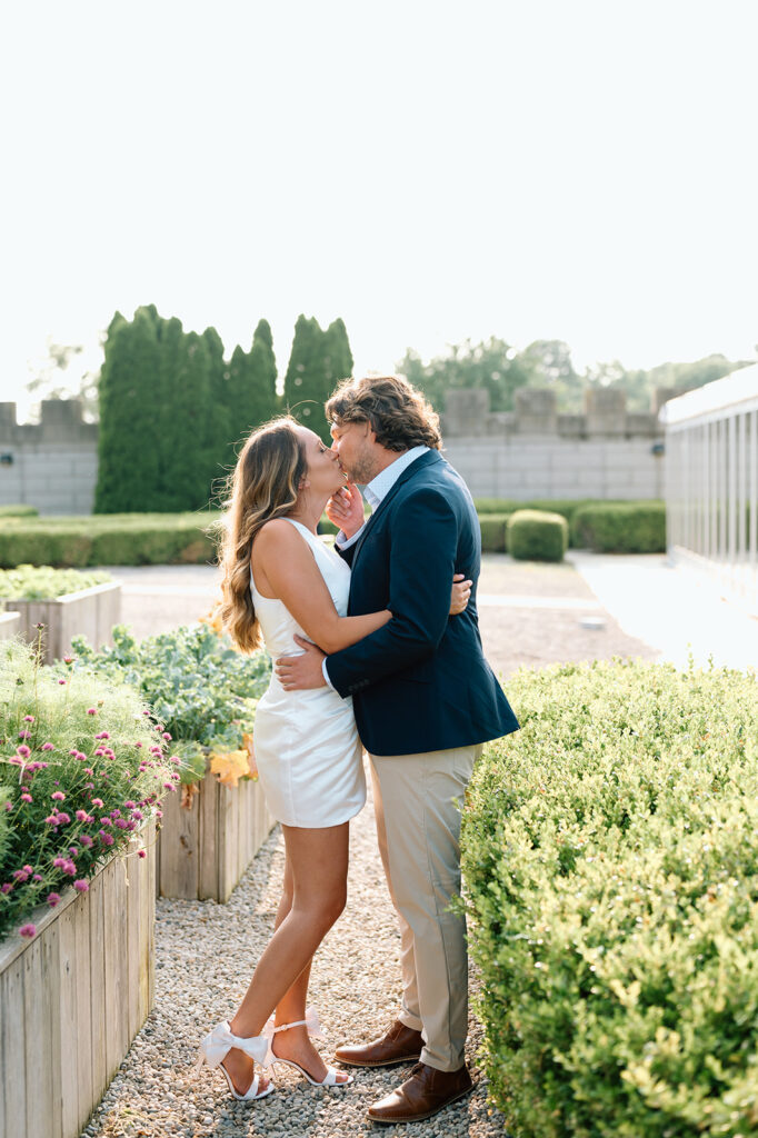Lexington KY outdoor wedding venues at The Kentucky Castle captured by Keely Nichole Photography featuring couple in garden, 