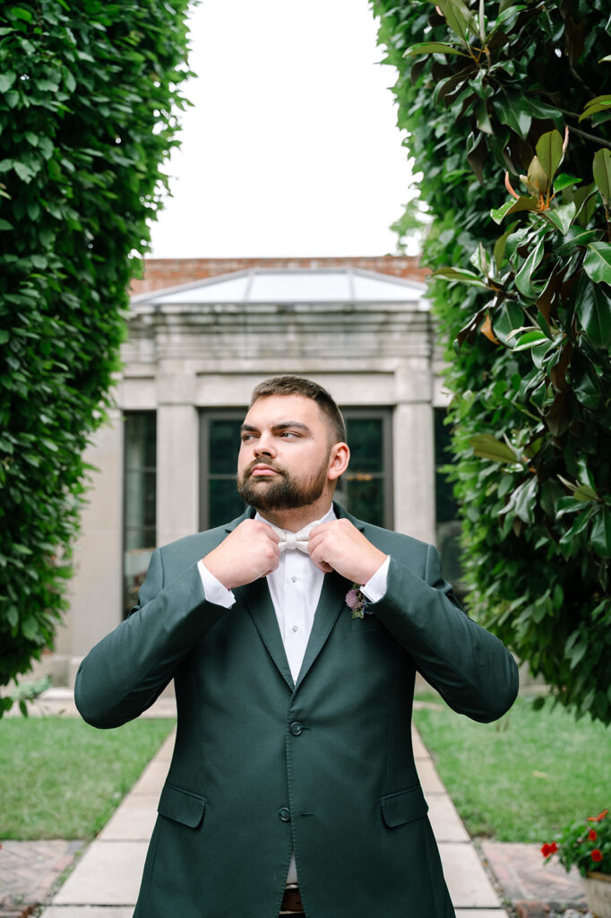 Groom portraits at The Apiary Lexington KY wedding captured by Keely Nichole Photography.