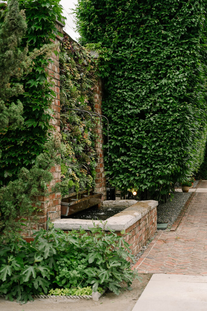 Garden view at The Apiary Lexington KY wedding venue surrounded by candlelit décor.