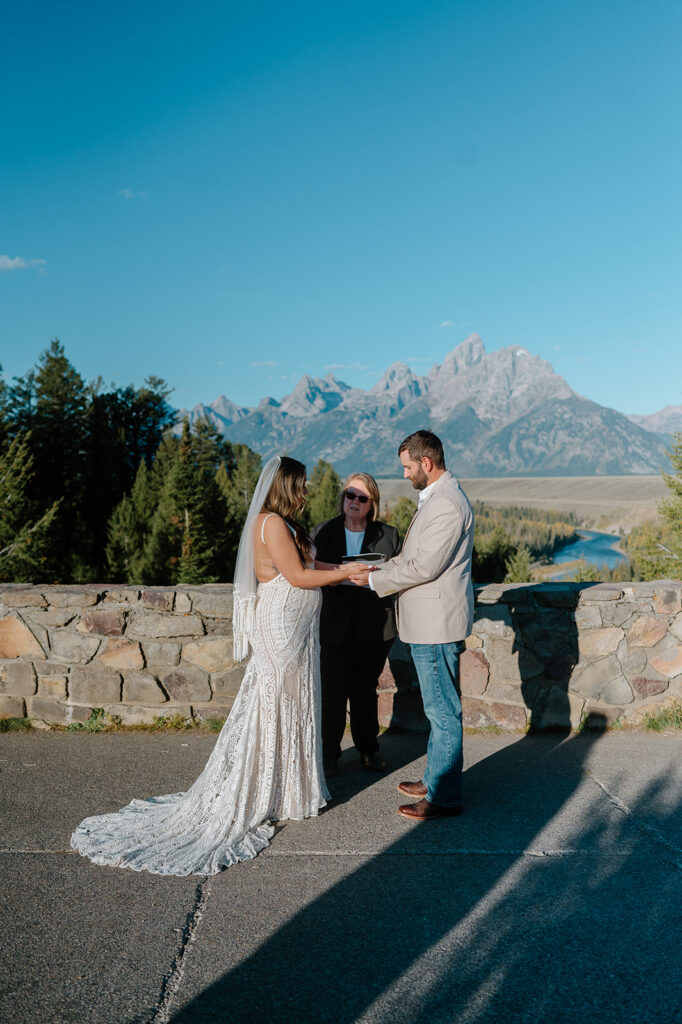 Romantic mountain elopement photography in Grand Teton National Park.