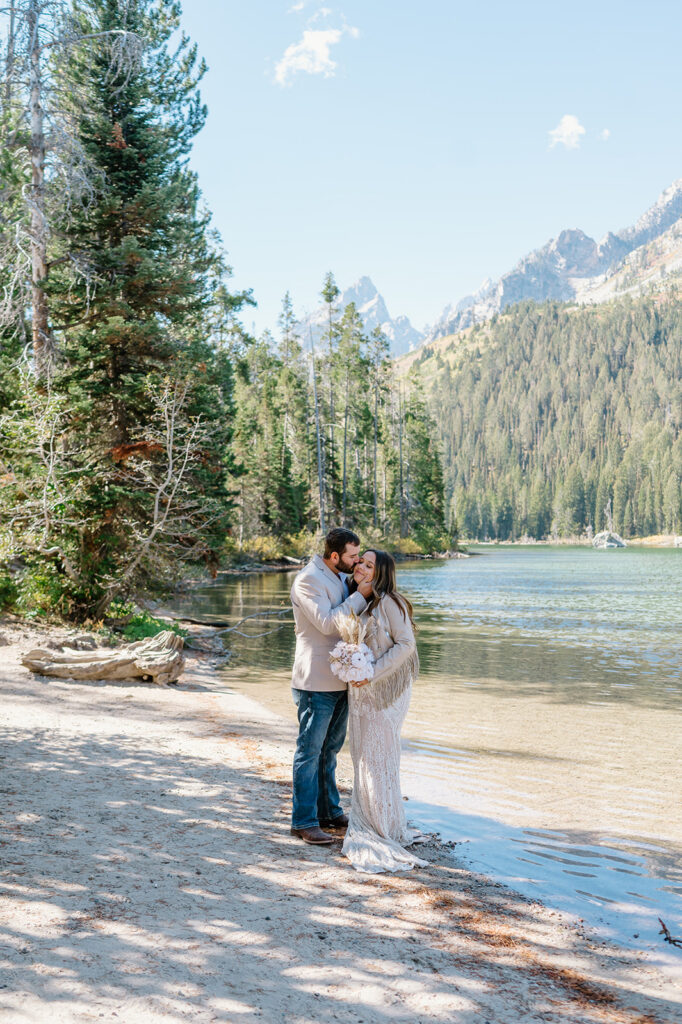 Sunrise elopement photography in Grand Teton National Park Wyoming.